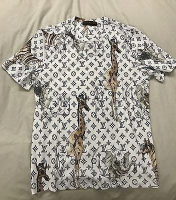 louis vuitton monogram animal print shirt|Louis Vuitton button up shirt.